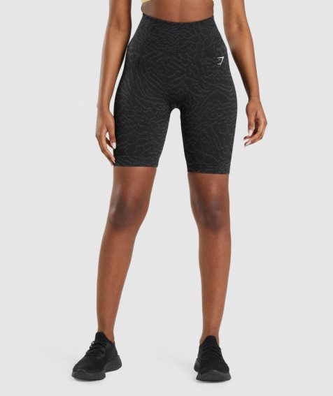 Women's Gymshark Adapt Animal Seamless Cycling Shorts Black | NZ 6AEQKZ